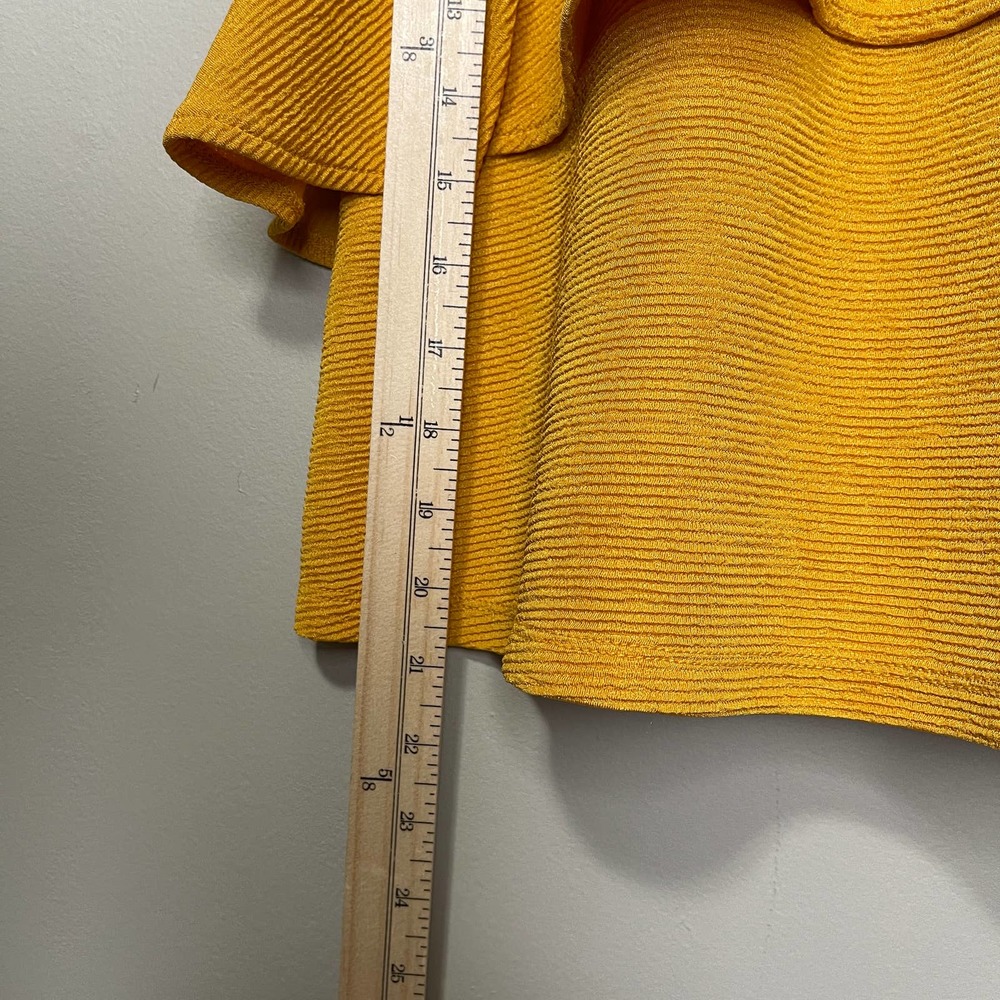 Madewell Ribbed Ruffle Float Flowy Tank Top Yellow S - Picture 5 of 6